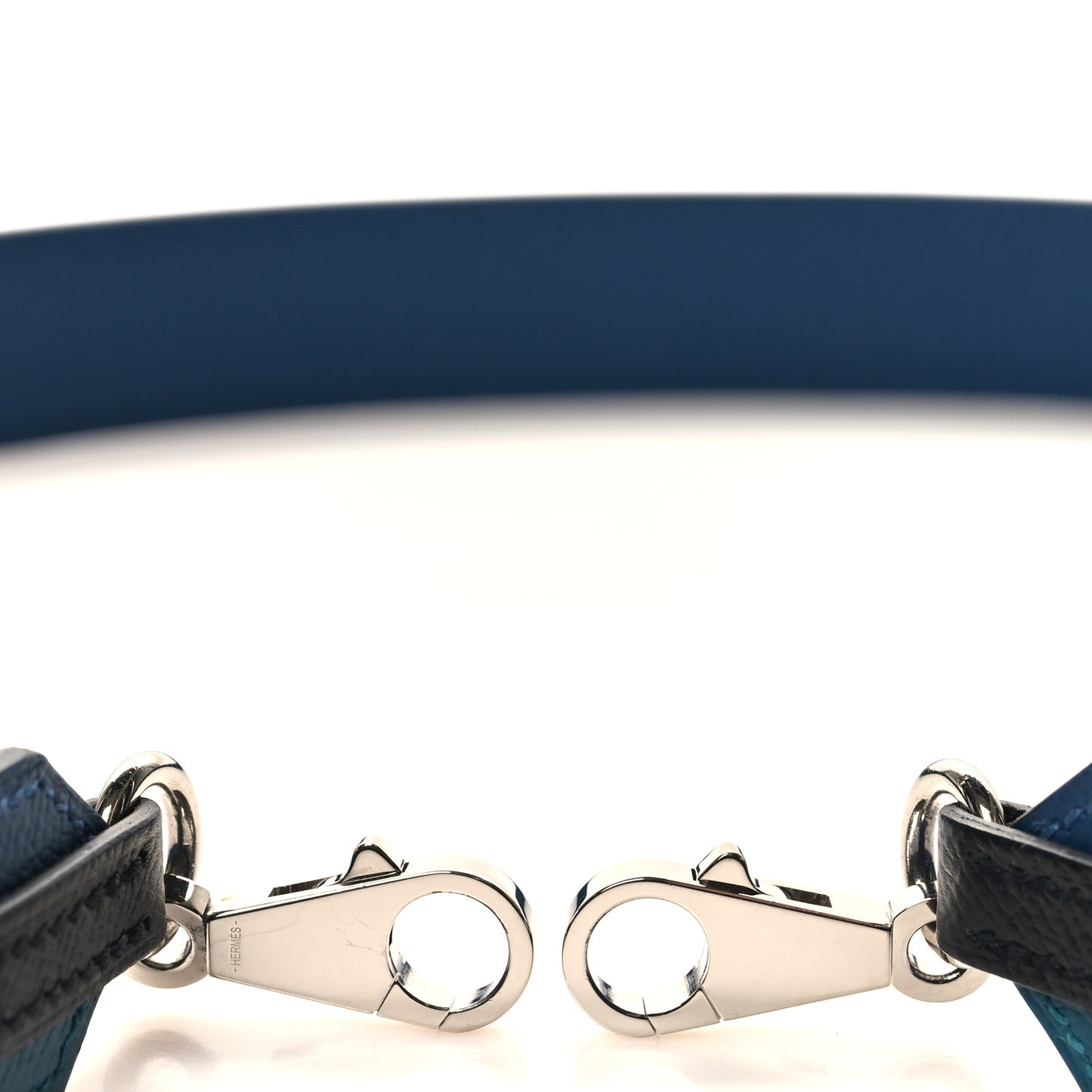 Epsom 30mm Tressage Au Galop Shoulder Strap Deep Blue Vert Bosphore