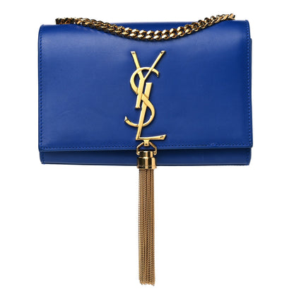 Saint Laurent Calfskin Small Classic Monogram Kate Tassel Satchel Royal Blue 1 of 16