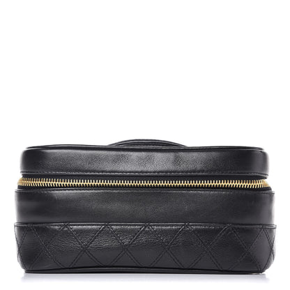 Chanel Lambskin Quilted Vanity Cosmetic Case Black 1 of 8