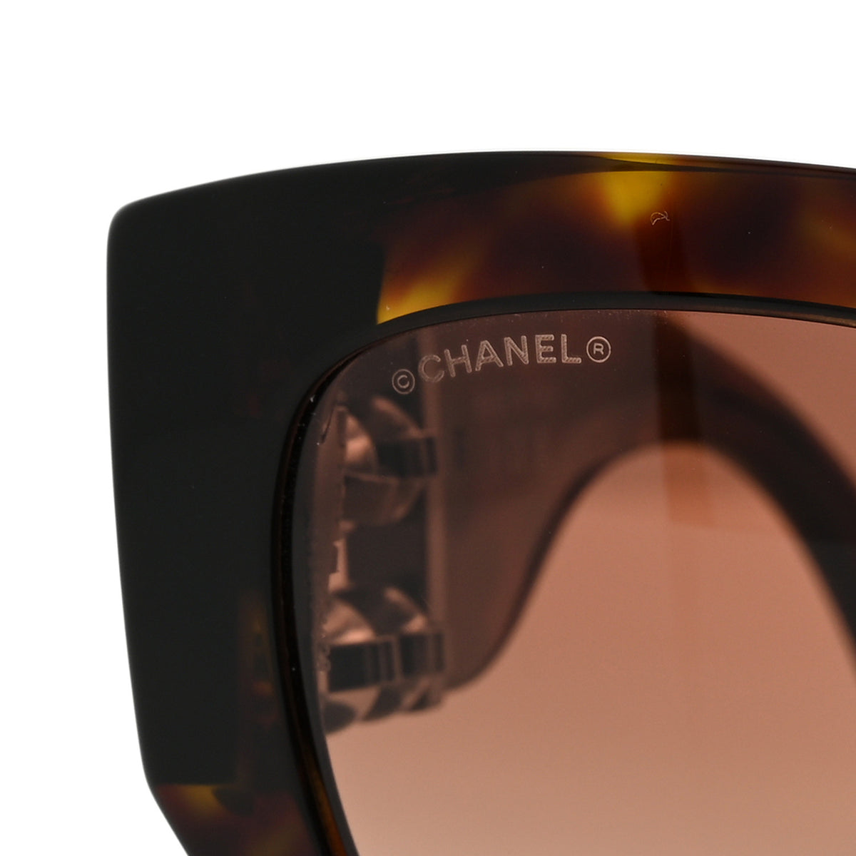 Acetate Glass Pearl Polarized Oval Sunglasses 5545-A Tortoise