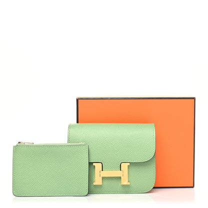 Hermes Epsom Constance Slim Wallet Vert Criquet 13 of 13