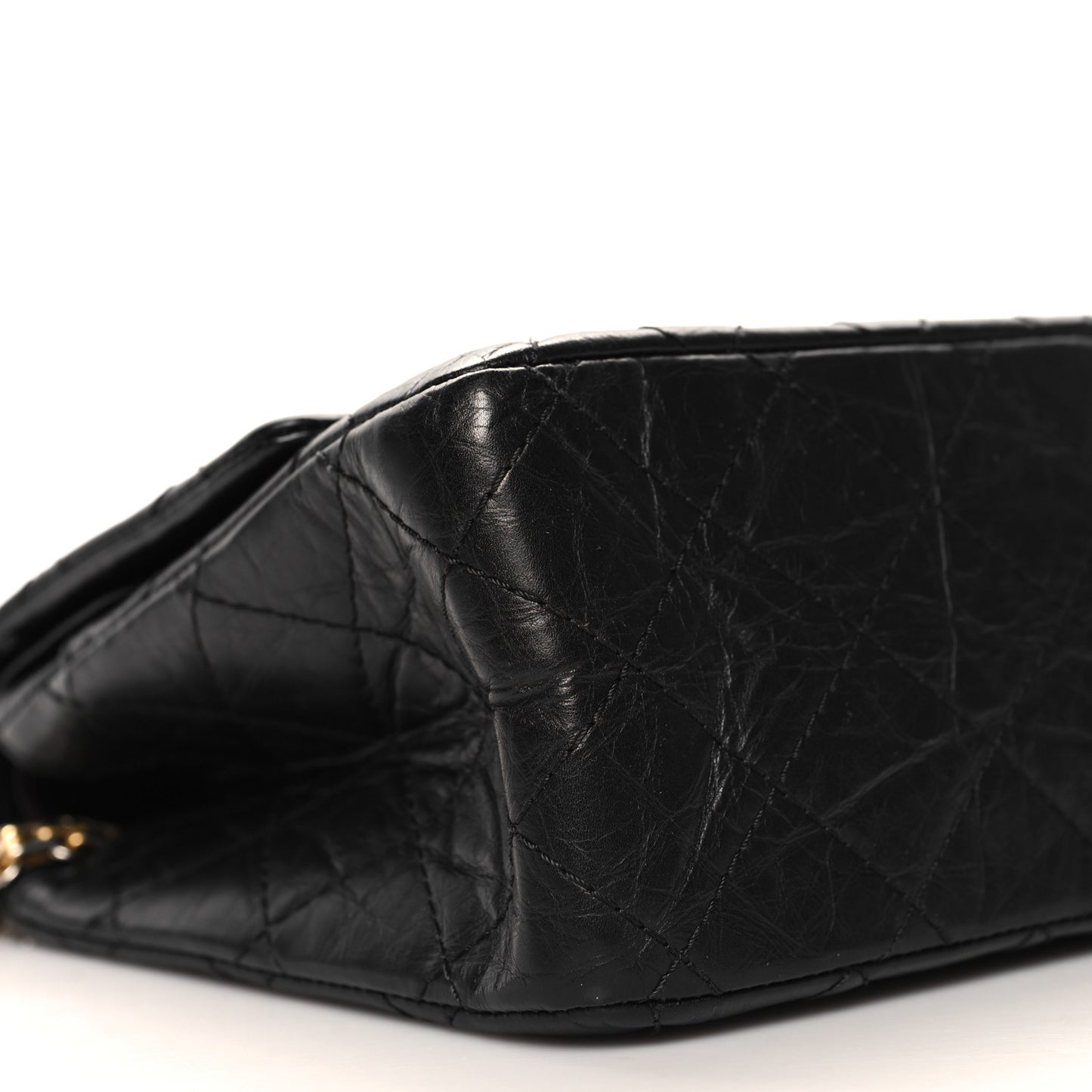 Aged Calfskin Quilted 2.55 Reissue 226 Flap Black