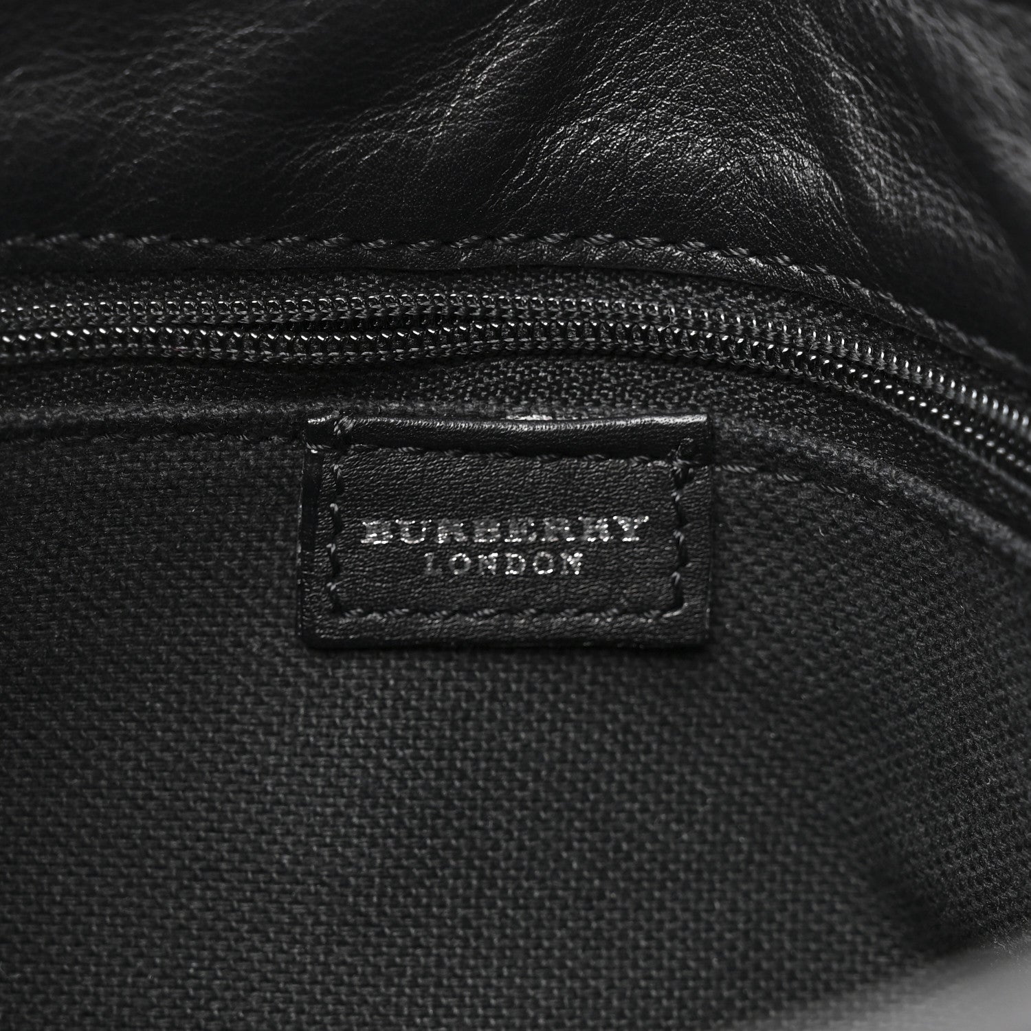 Burberry Calfskin Haymarket Check Horn Toggle Shoulder Bag Black Black 6 of 12