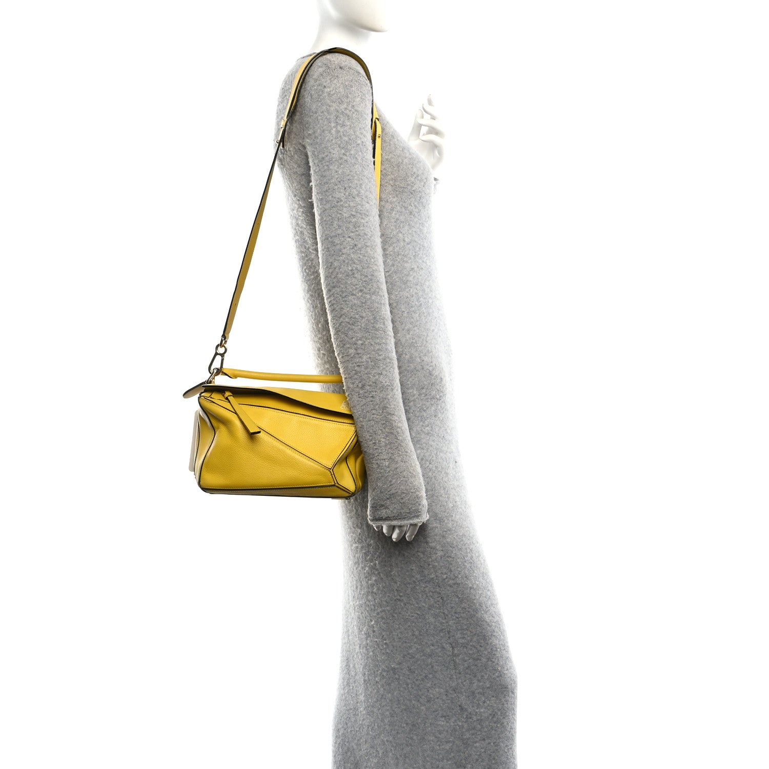 Loewe Calfskin Small Puzzle Bag Yellow 2 of 9