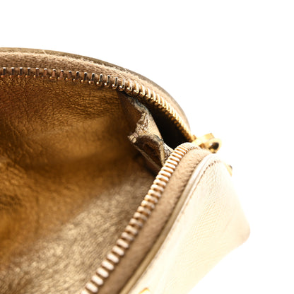 Prada Saffiano Metal Coin Purse Gold 8 of 8