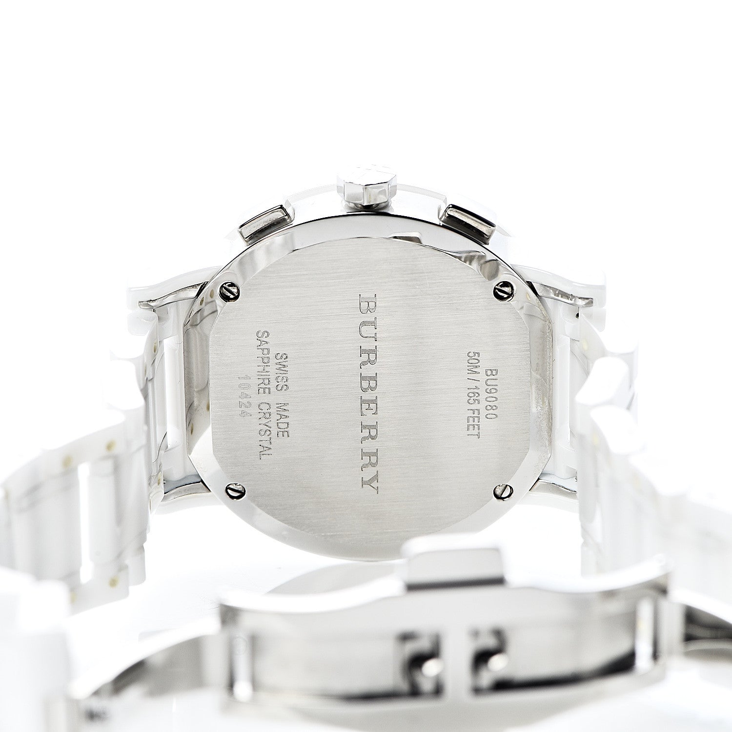 Burberry Stainless Steel Ceramic 38mm Chronograph Quartz Watch White BU9080 5 of 8