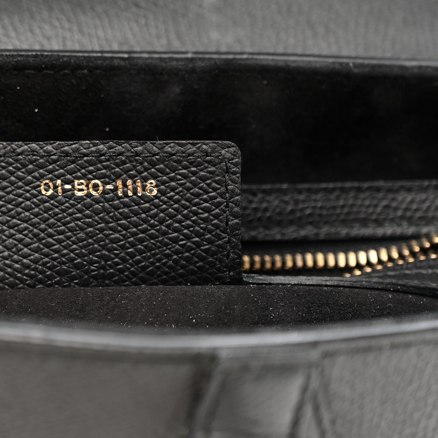 Grained Calfskin Saddle Bag Black