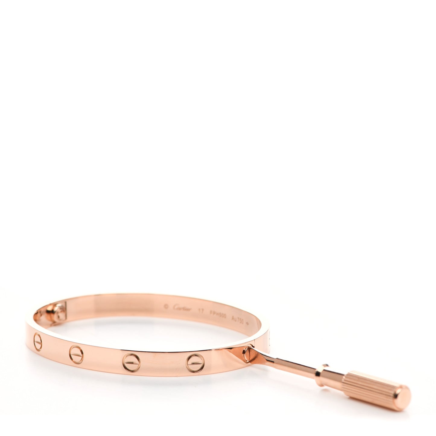 18K Pink Gold LOVE Bracelet 17