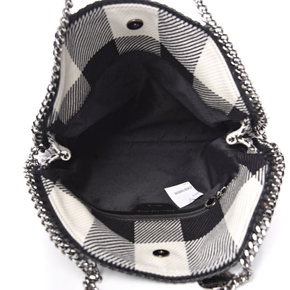 Stella McCartney Wool Plaid Falabella Fold Over Tote Black 5 of 8