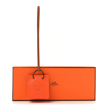 Hermes Milo Lambskin Swift Shopping Bag Charm Feu Gold 5 of 5