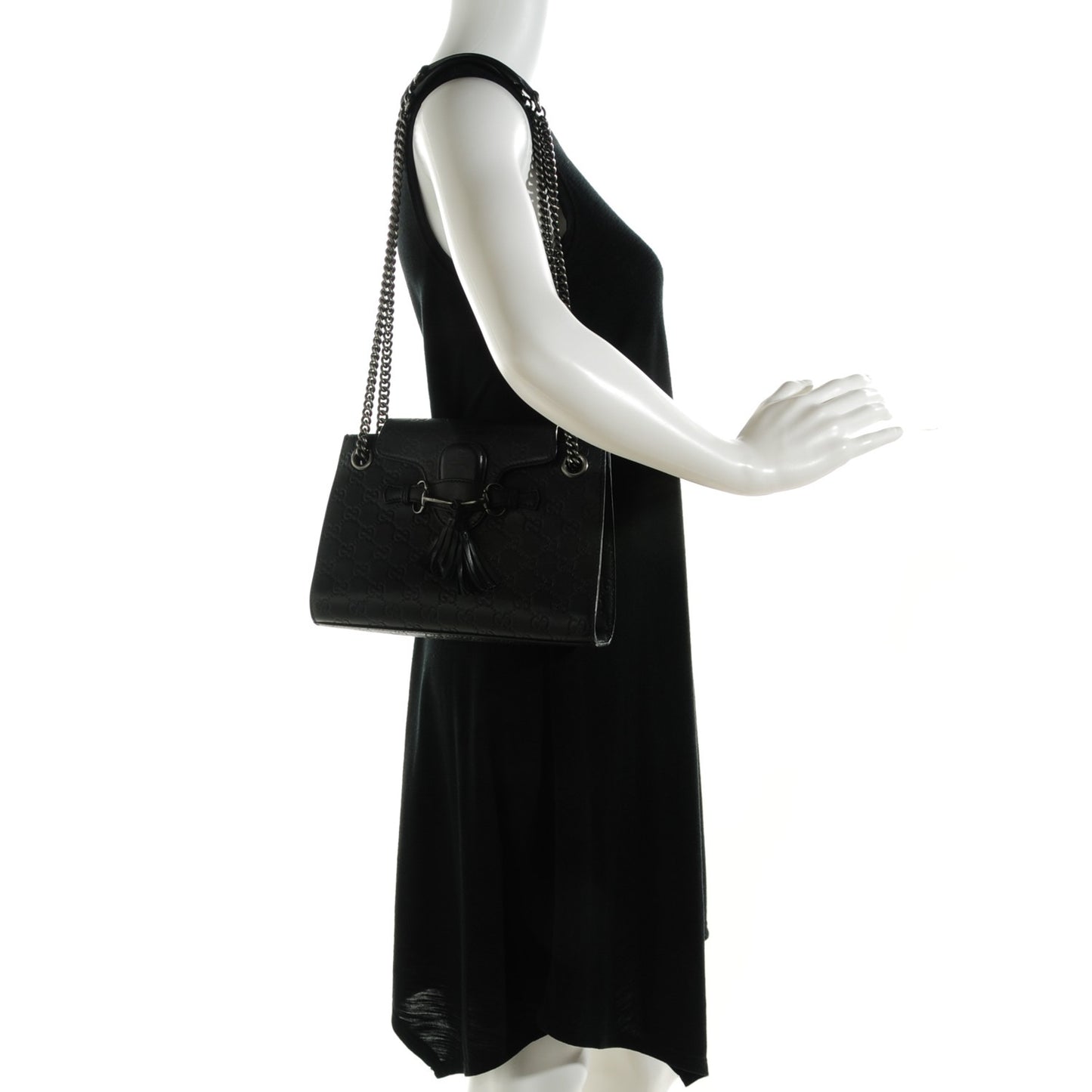 Guccissima Small Emily Shoulder Bag Black