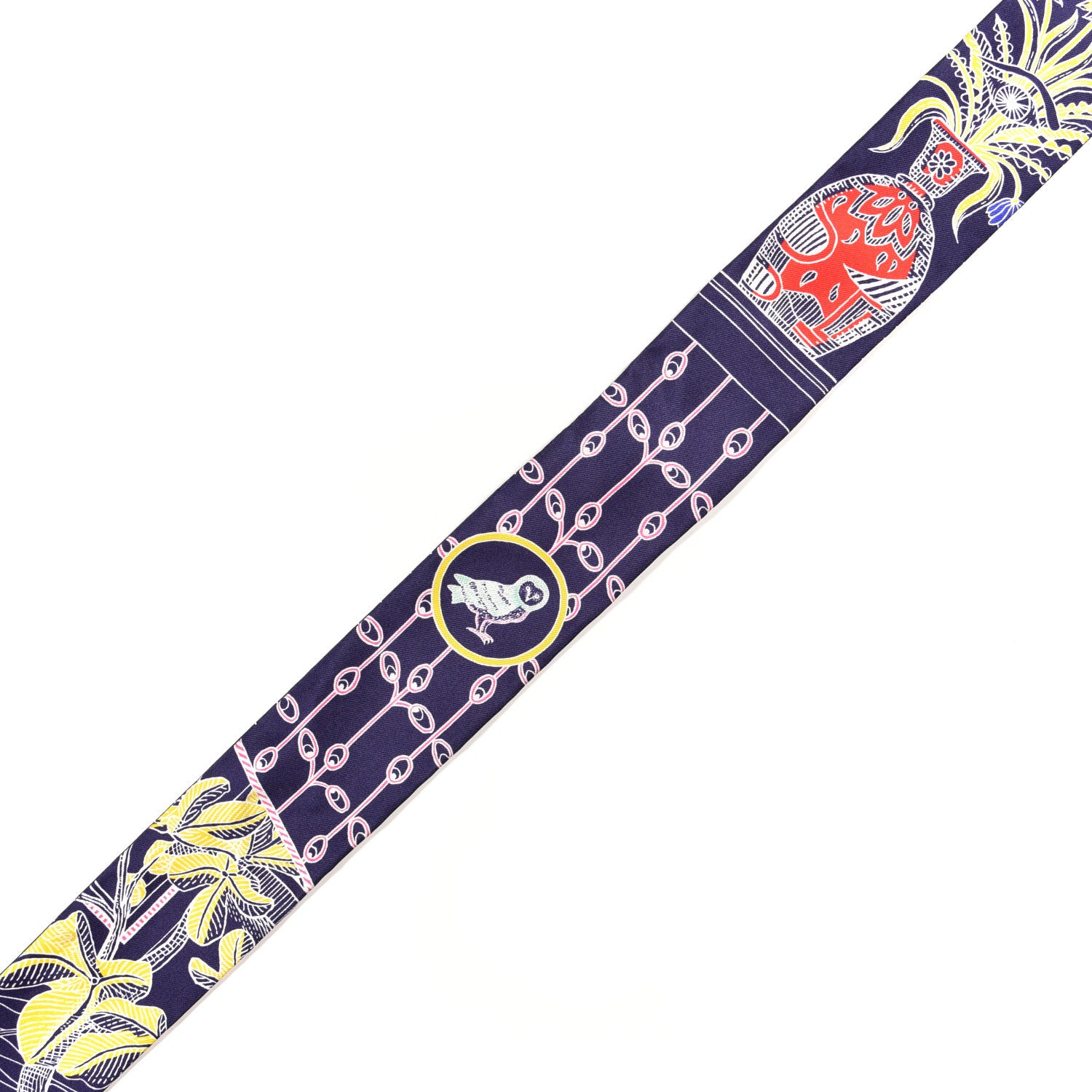 Hermes Silk La Danse Des Amazones Twilly Indigo Jaune Multicolor 3 of 4