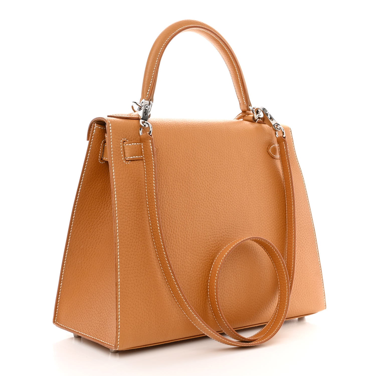 Hermes Vache Naturelle Grainee Kelly Sellier 28 Naturel Sable 3 of 12