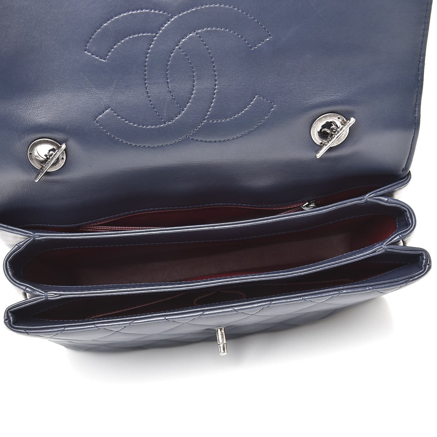 Chanel Lambskin Quilted Medium Trendy CC Flap Dual Handle Bag Navy Blue 5 of 11