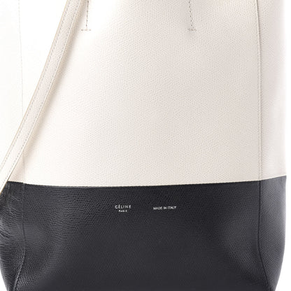 Celine Grained Calfskin Small Vertical Bi-Cabas Cream Black 10 of 12