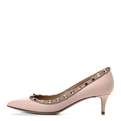 Valentino Garavani Nappa Rockstud 50mm Pumps 37 Water Rose Poudre 1 of 4