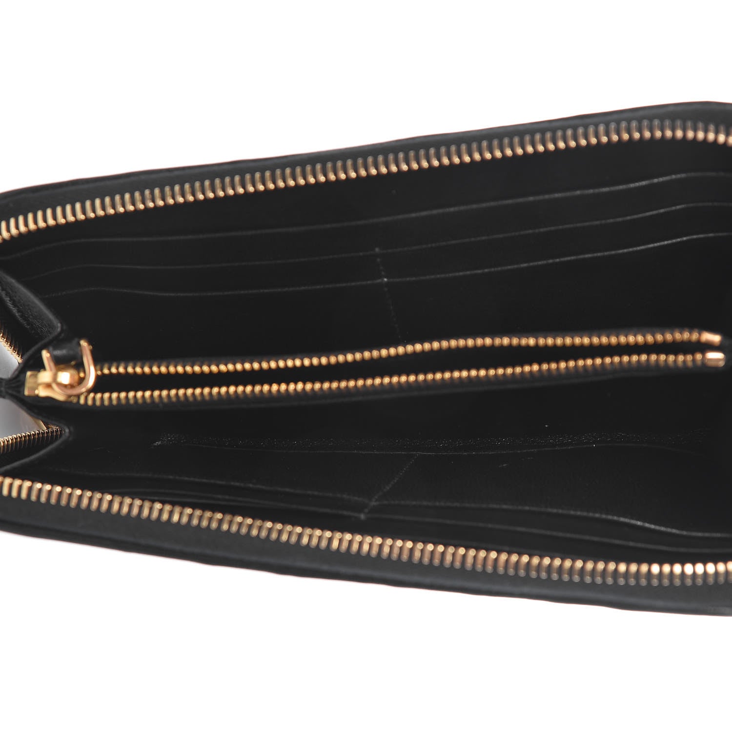 Prada Nappa Gaufre Zip Around Wallet Black 5 of 8