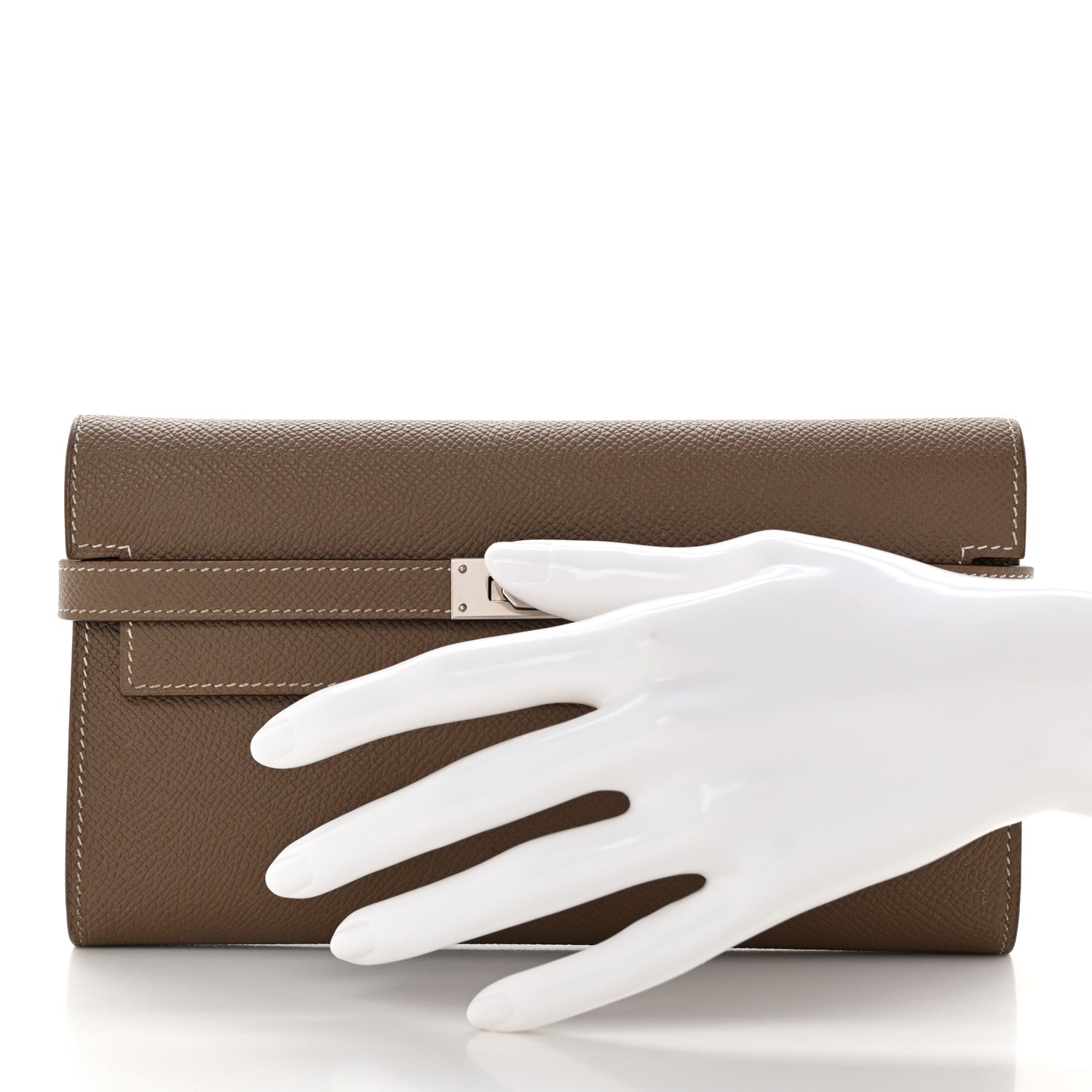 Hermes Epsom Kelly Longue Wallet Etoupe 2 of 9