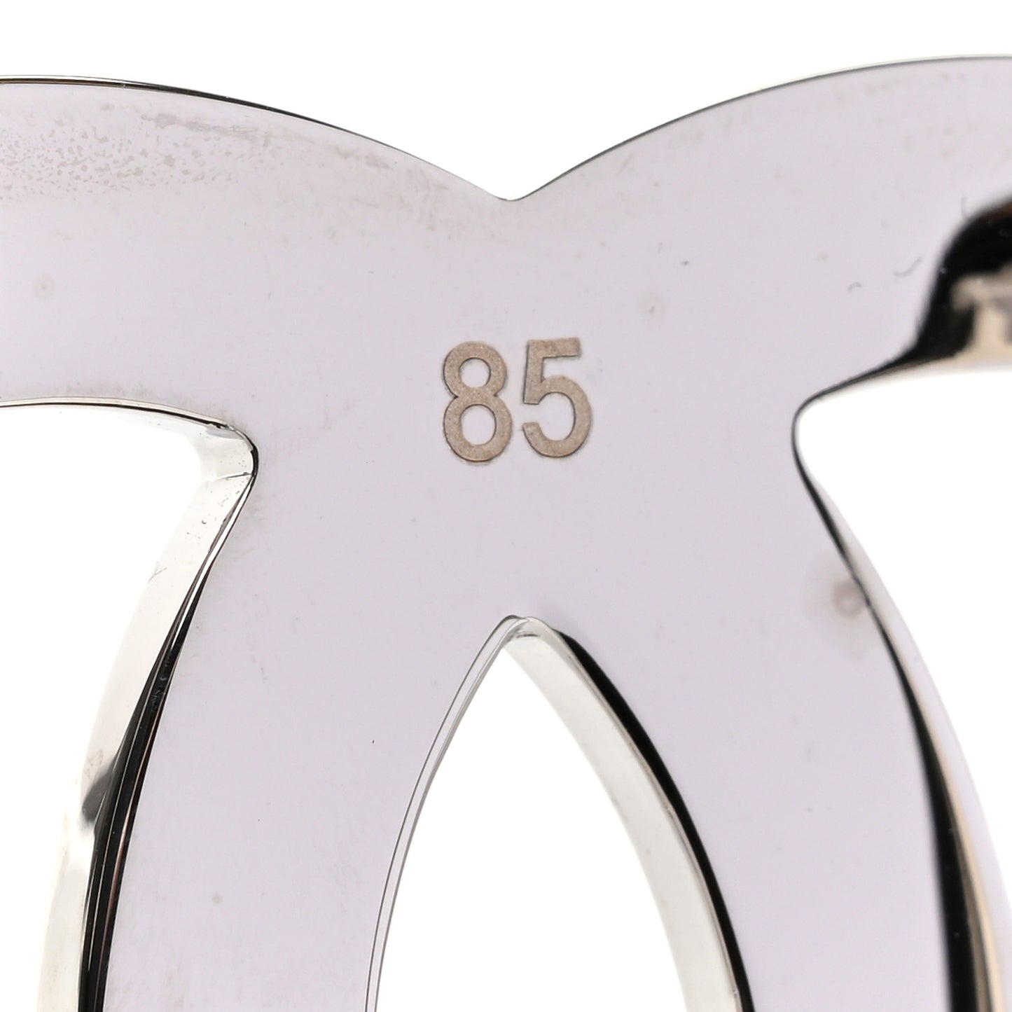 Patent Calfskin CC Reversible Belt 85 34 Black White