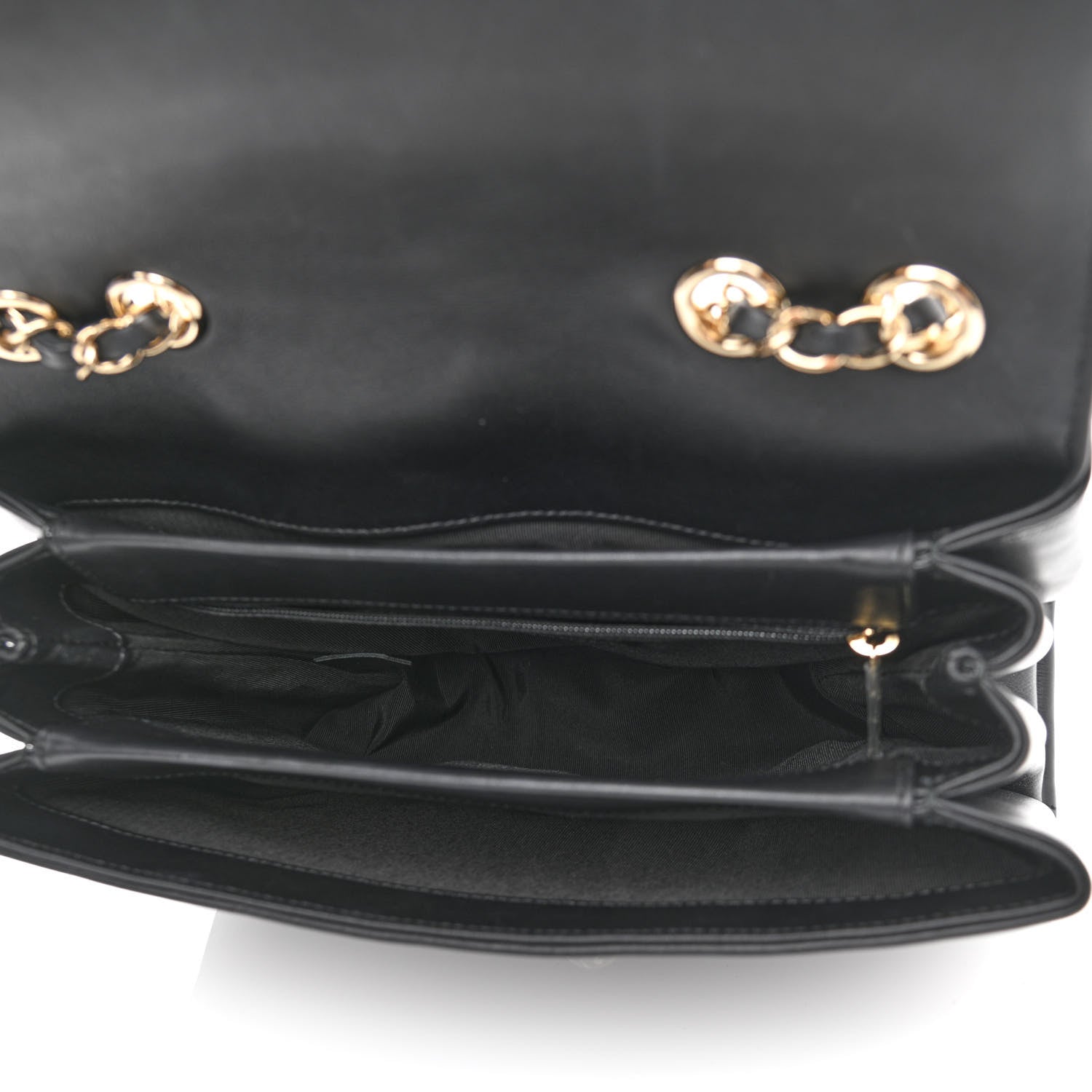 Chanel Calfskin Stitched Large Flap Black 5 of 10