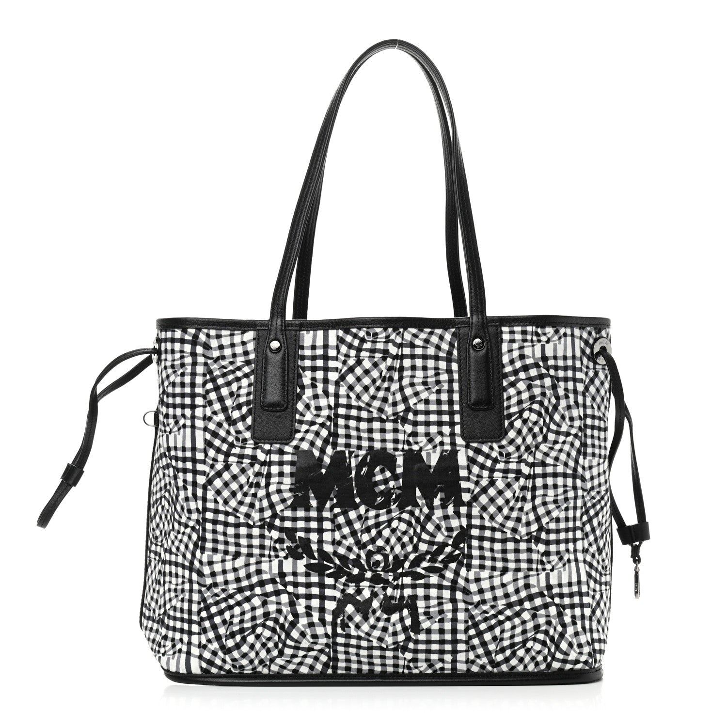 MCM Visetos Medium Liz Reversible Shopper Tote Black 10 of 14