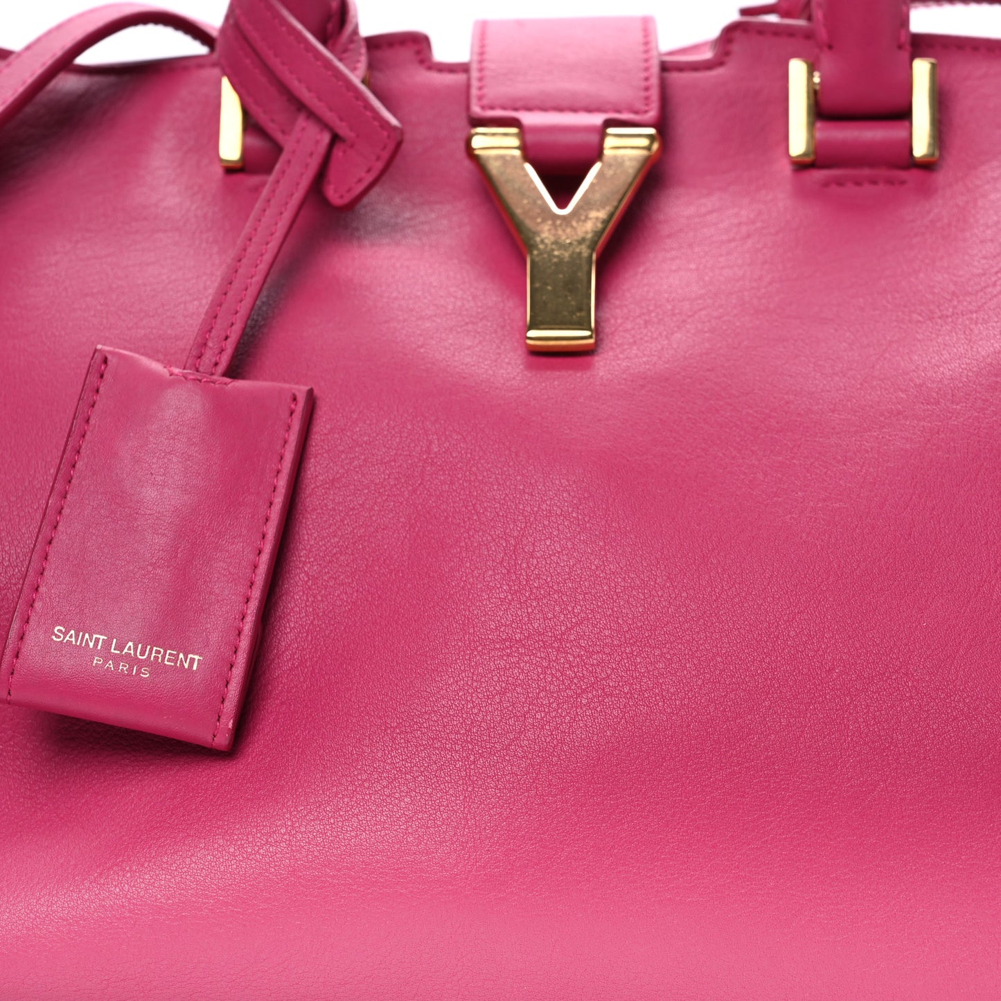 Calfskin Small Classic Y Cabas Fuchsia