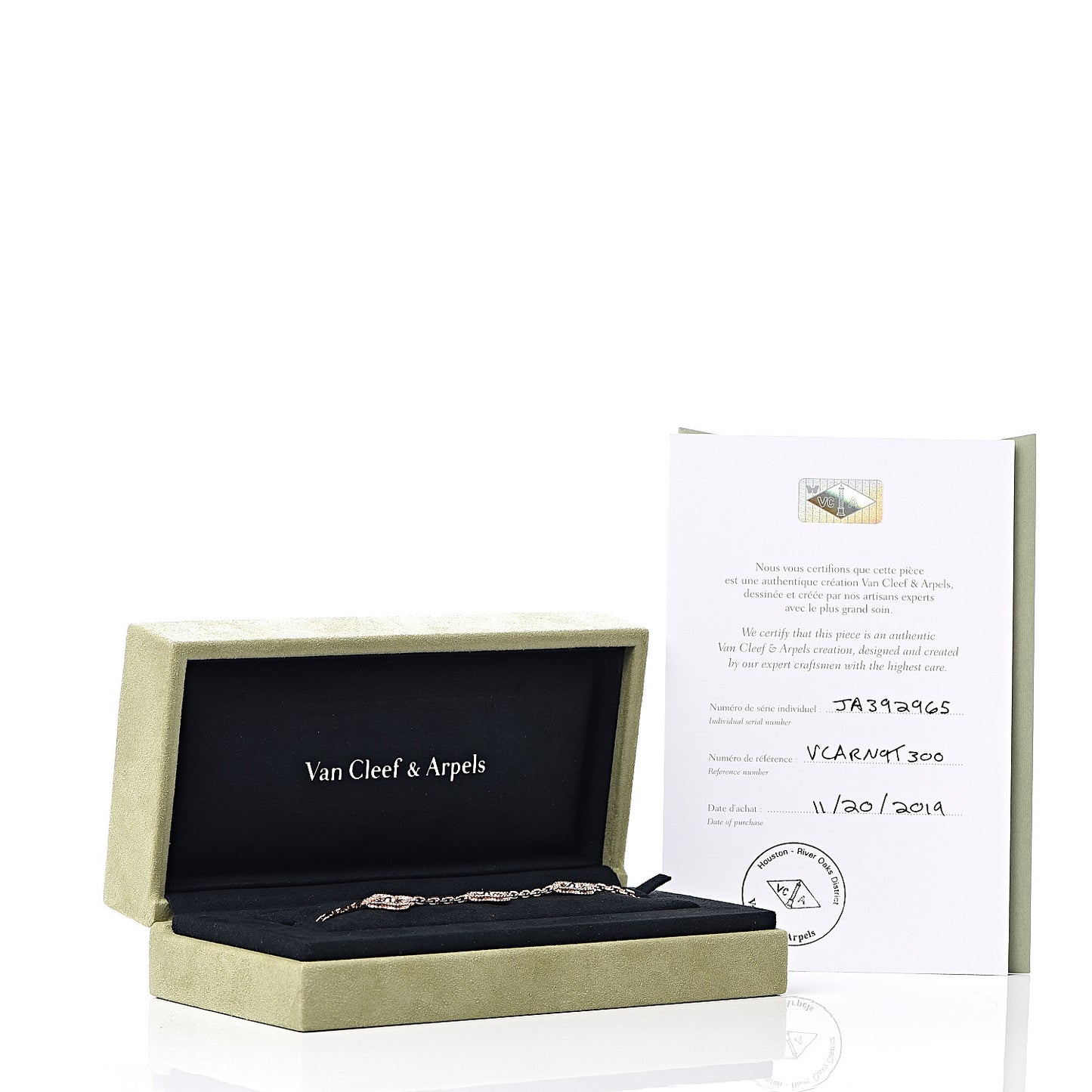 18K Rose Gold 5 Motifs Vintage Alhambra Bracelet