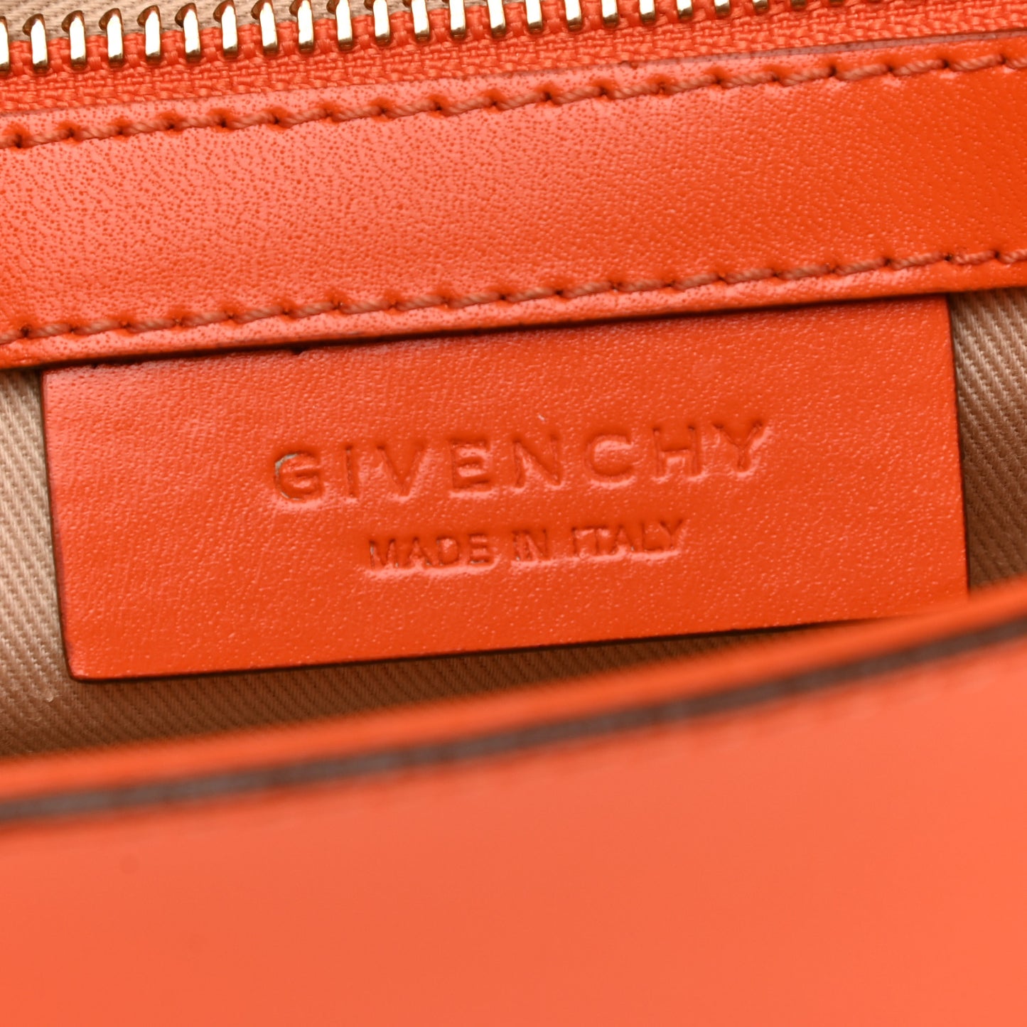 Calfskin Antigona Evening Clutch Orange