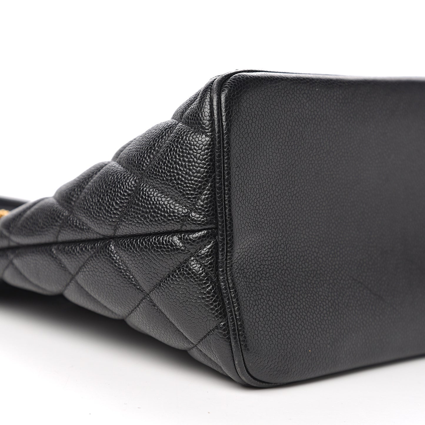 Caviar Quilted Medallion Tote Black