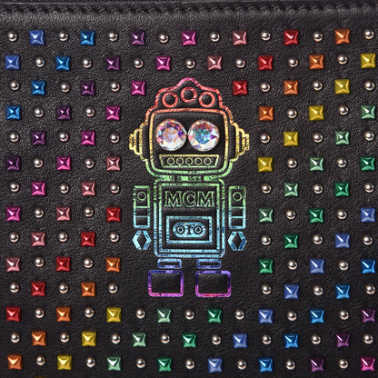 MCM Nappa Studded Medium Skyoptic Roboter Pouch Multicolor 9 of 9