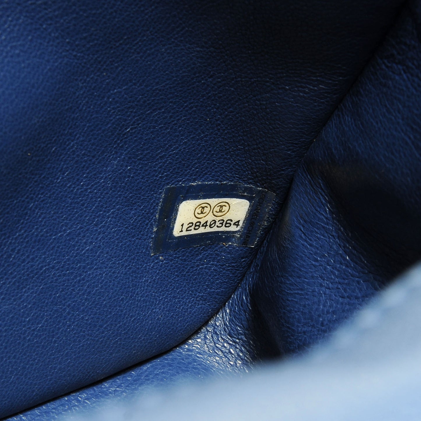 Washed Caviar Jumbo Single Flap Royal Blue