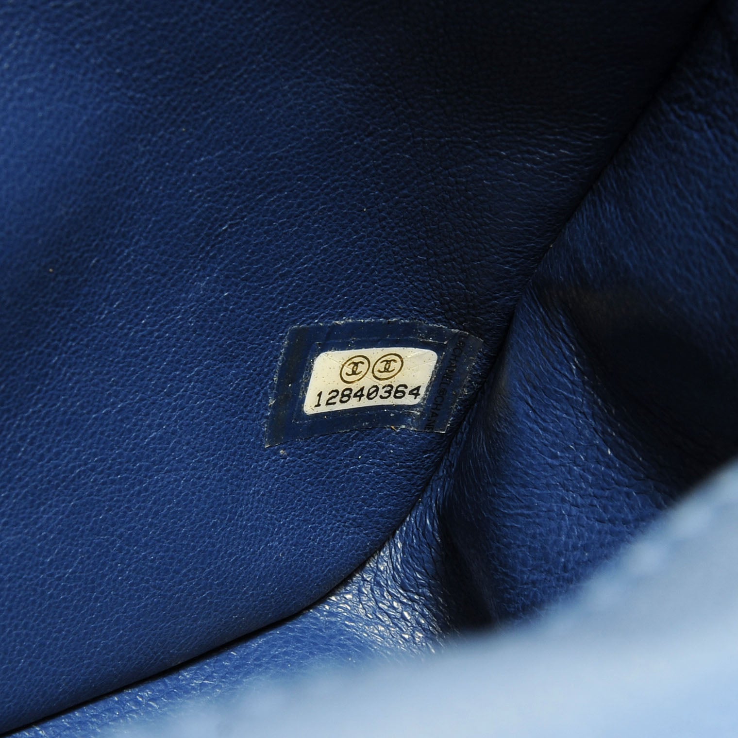 Chanel Washed Caviar Jumbo Single Flap Royal Blue 8 of 8