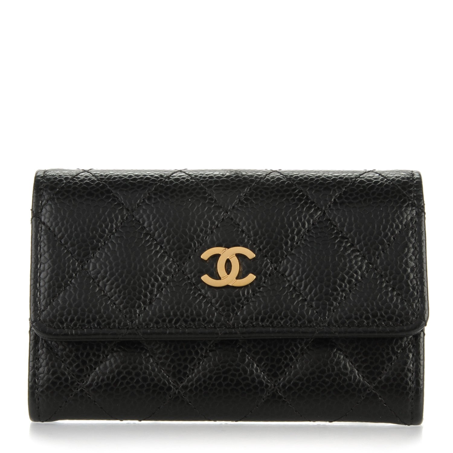 Chanel Caviar Quilted Flap Card Holder Black 1 of 8