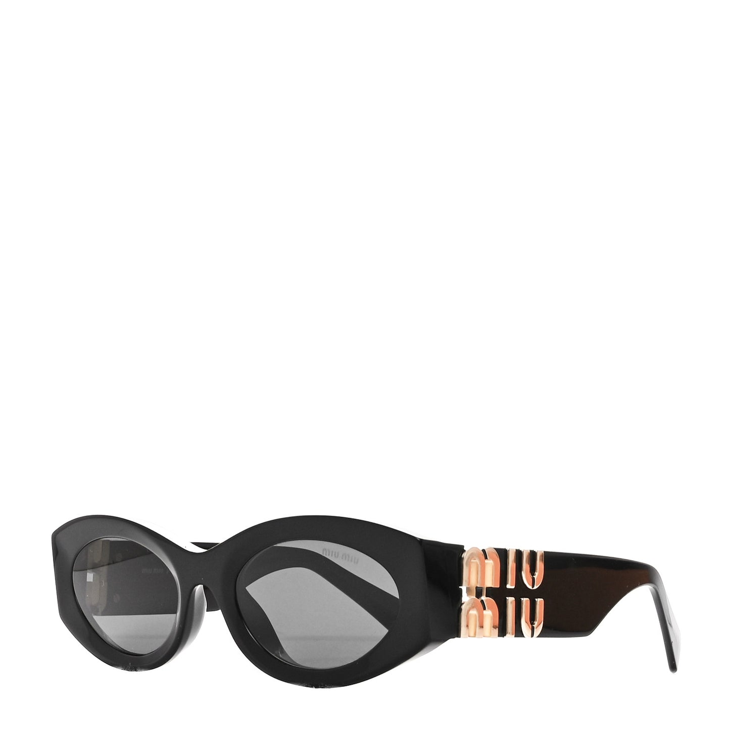 Acetate Oval Glimpse Sunglasses SMU11W Black