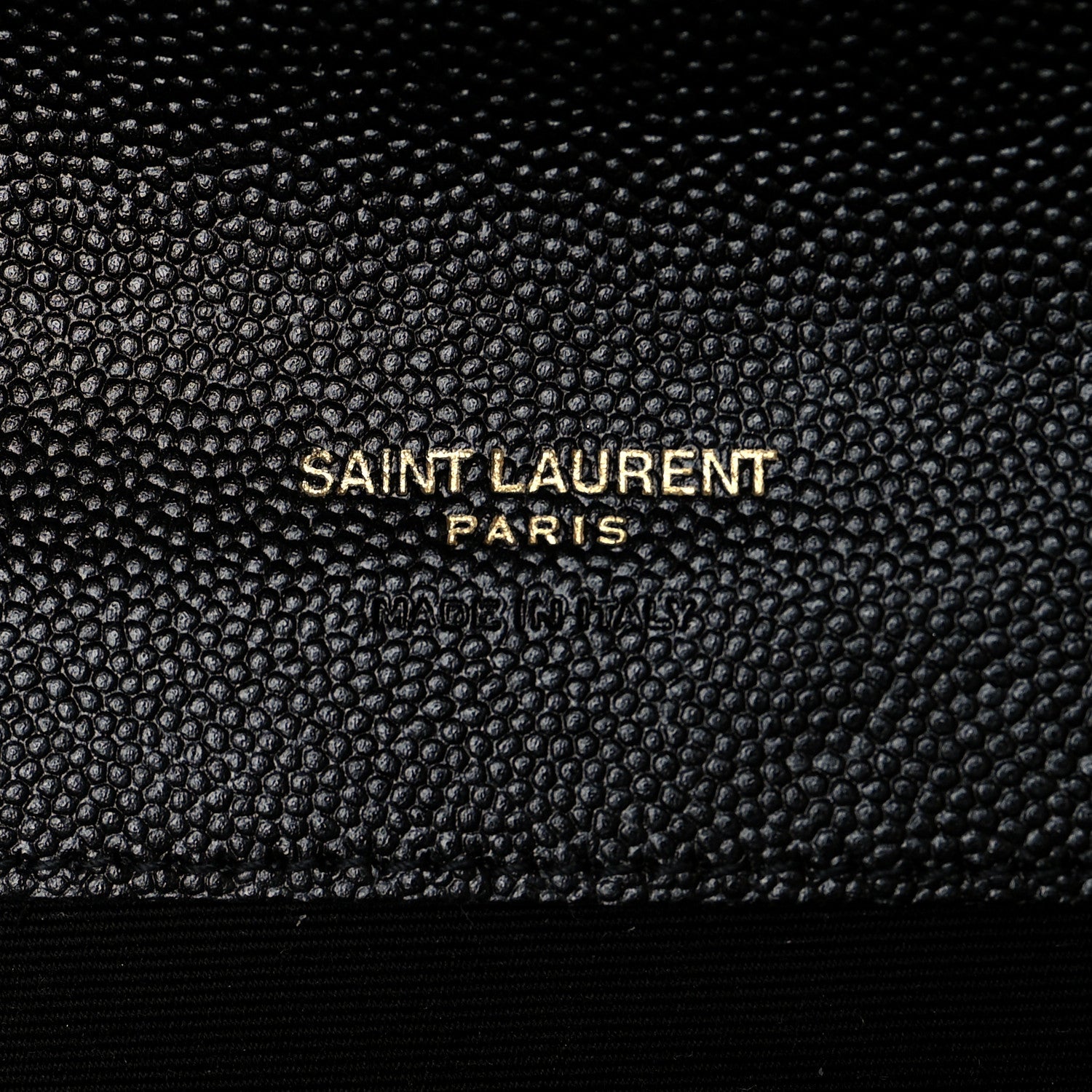 Saint Laurent Grain De Poudre Matelasse Chevron Monogram Envelope Clutch Black 6 of 10