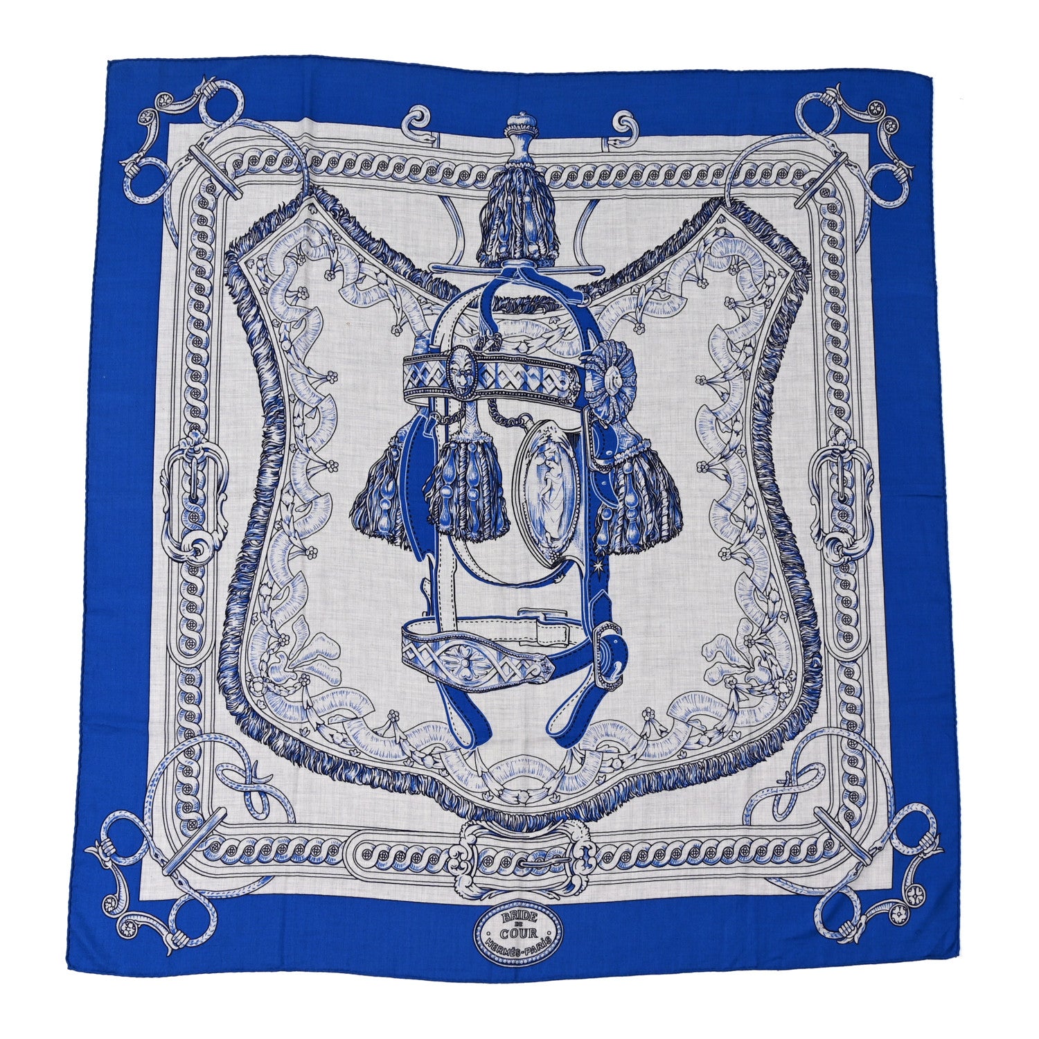 Hermes Cashmere Silk Bride De Cour Remix Shawl 140 1 of 7