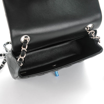 Chanel Lambskin Quilted Mini Rectangular Flap Black 6 of 8