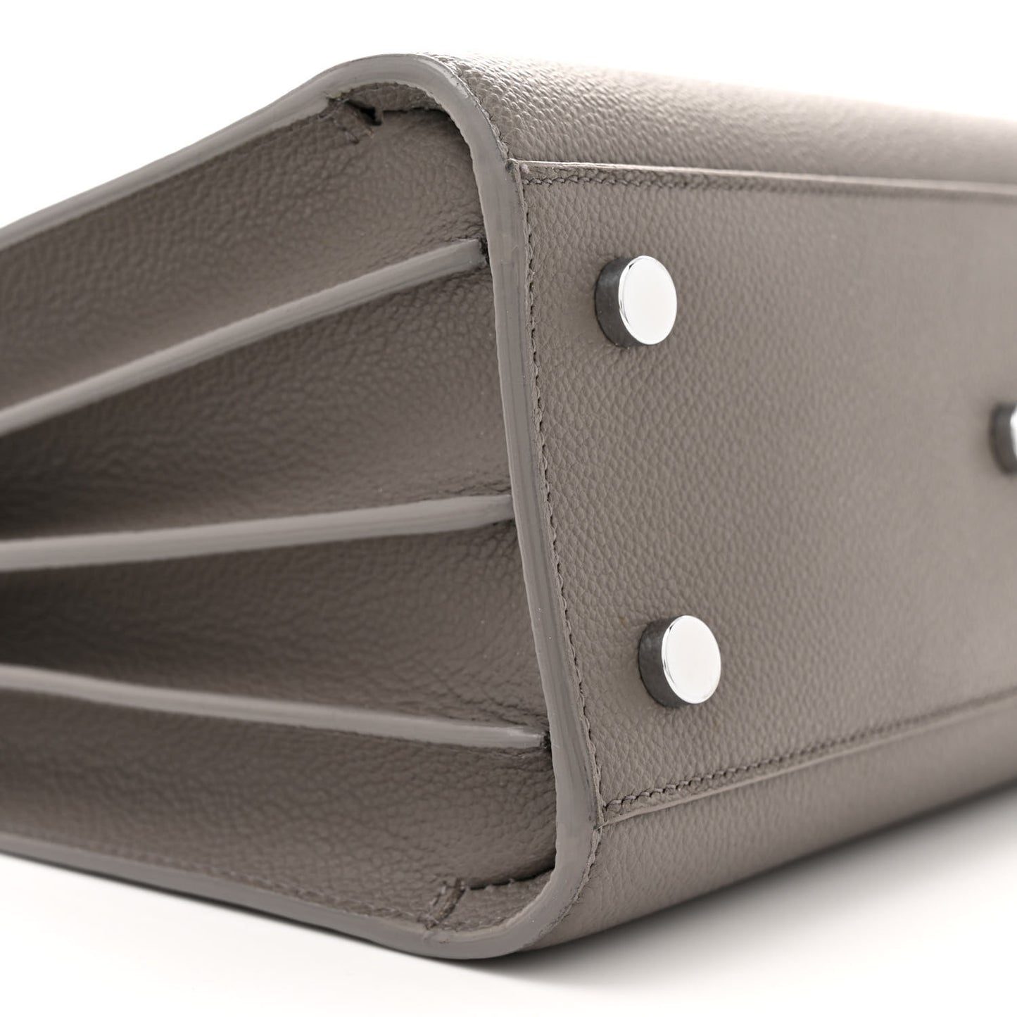 Grained Calfskin Baby Sac De Jour Fog