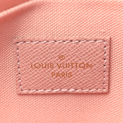 Louis Vuitton Damier Azur Pochette Felicie Chain Wallet Rose Ballerine 7 of 11