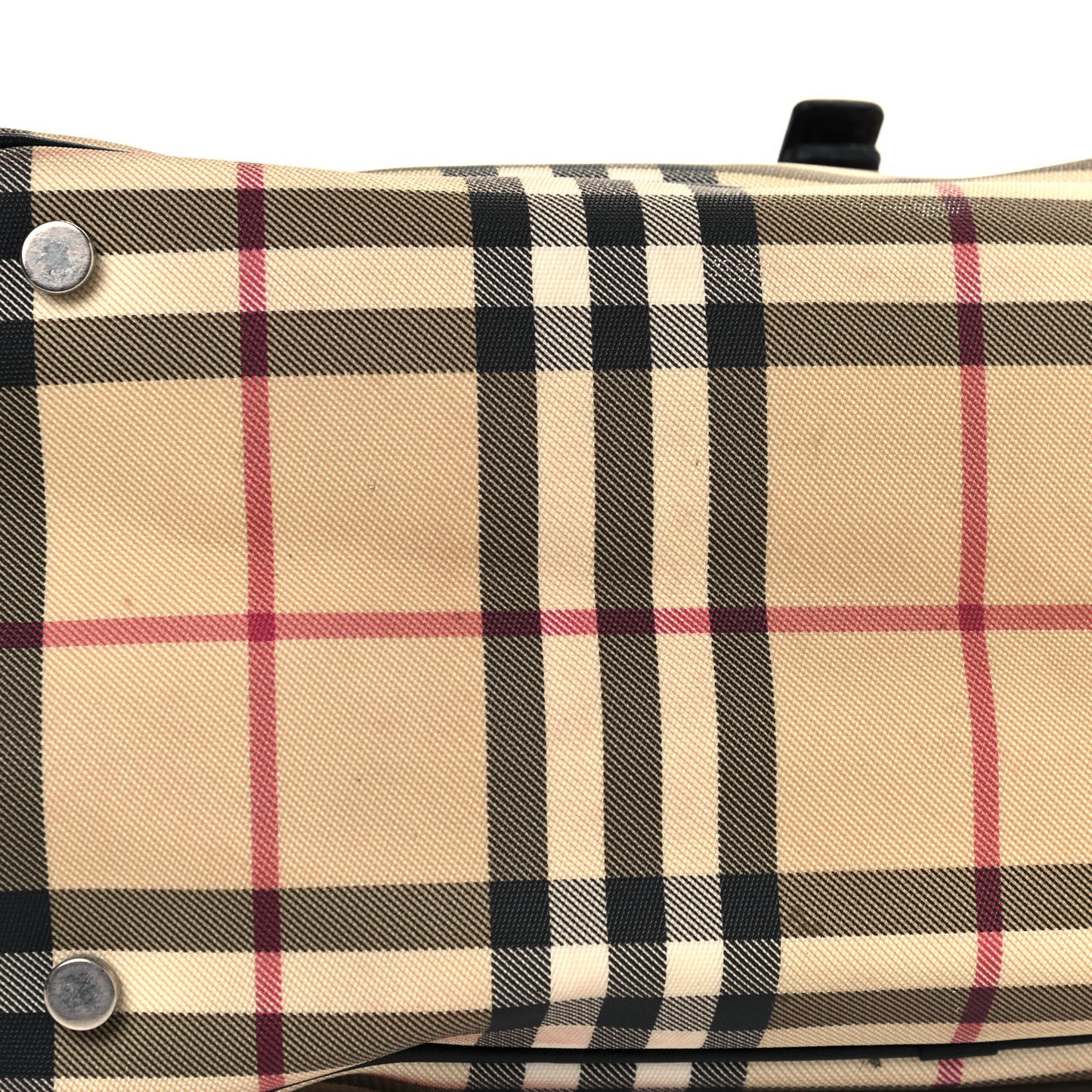 House Check Buckle Tote Black
