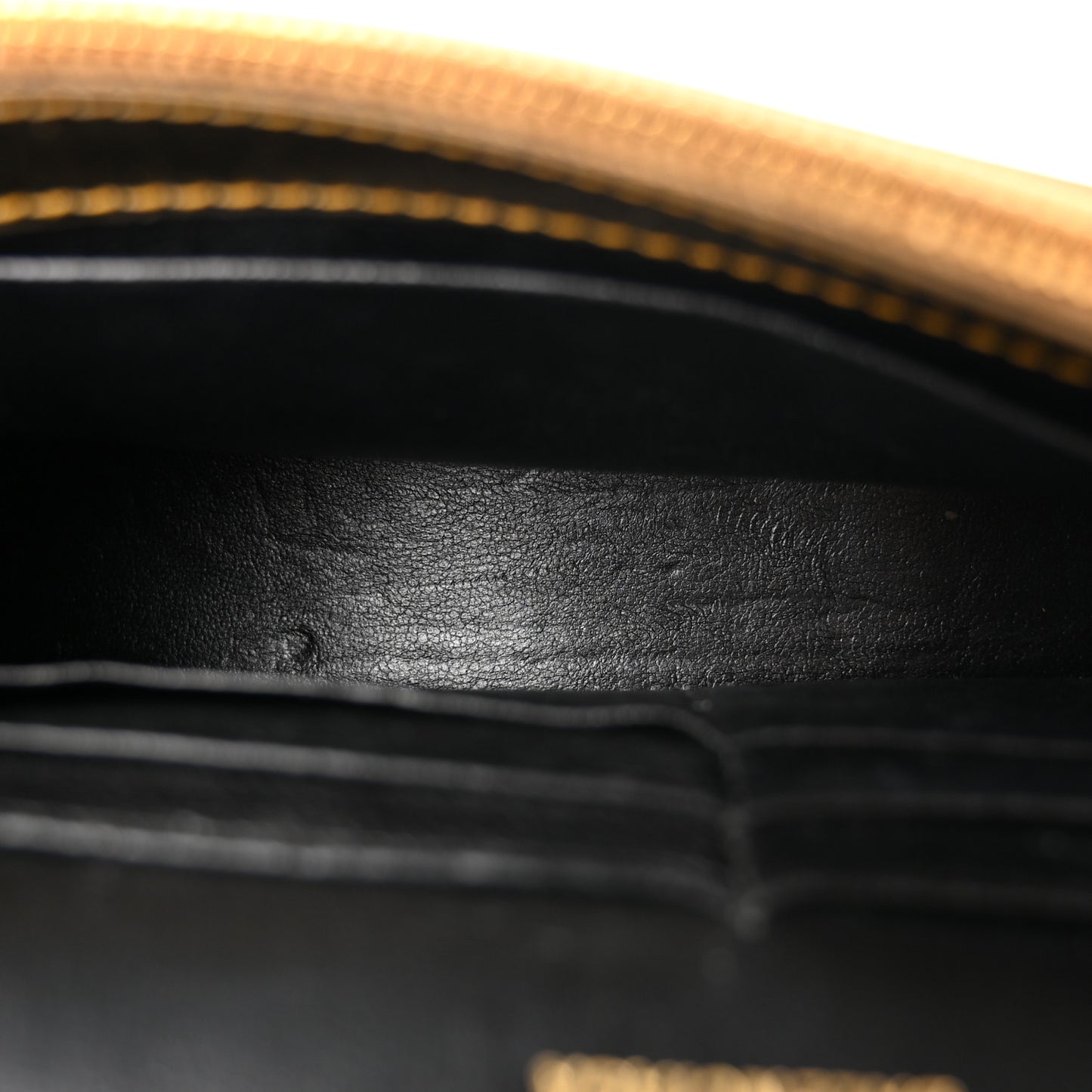 Metallic Calfskin Crocodile Embossed Hourglass Chain Bag Gold