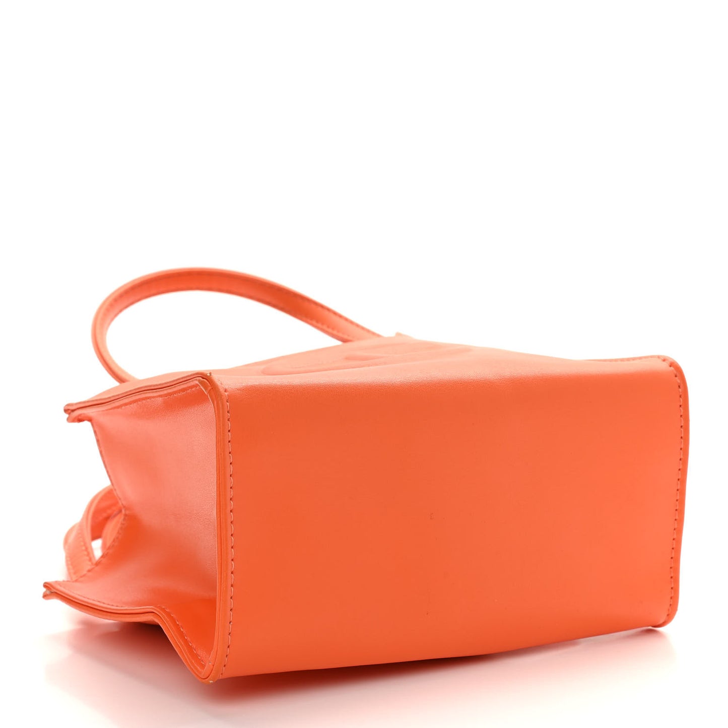 Vegan Leather Small Shopping Bag Orange