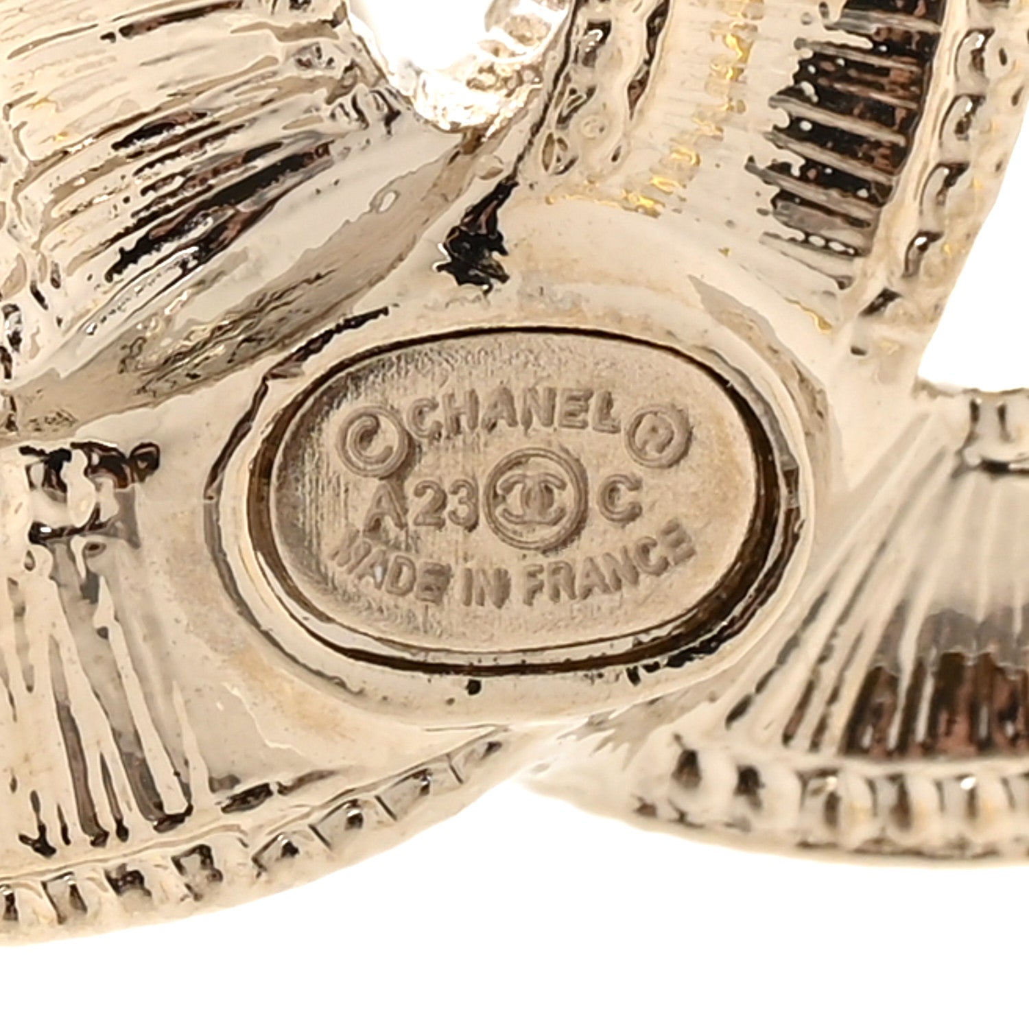 Chanel Crystal CC Drop Earrings Gold Multicolor 4 of 4