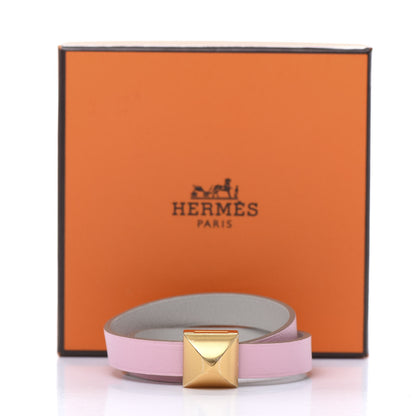 Hermes Swift Medor Infini Double Tour Bracelet T2 Rose Sakura Gris Perle 8 of 8