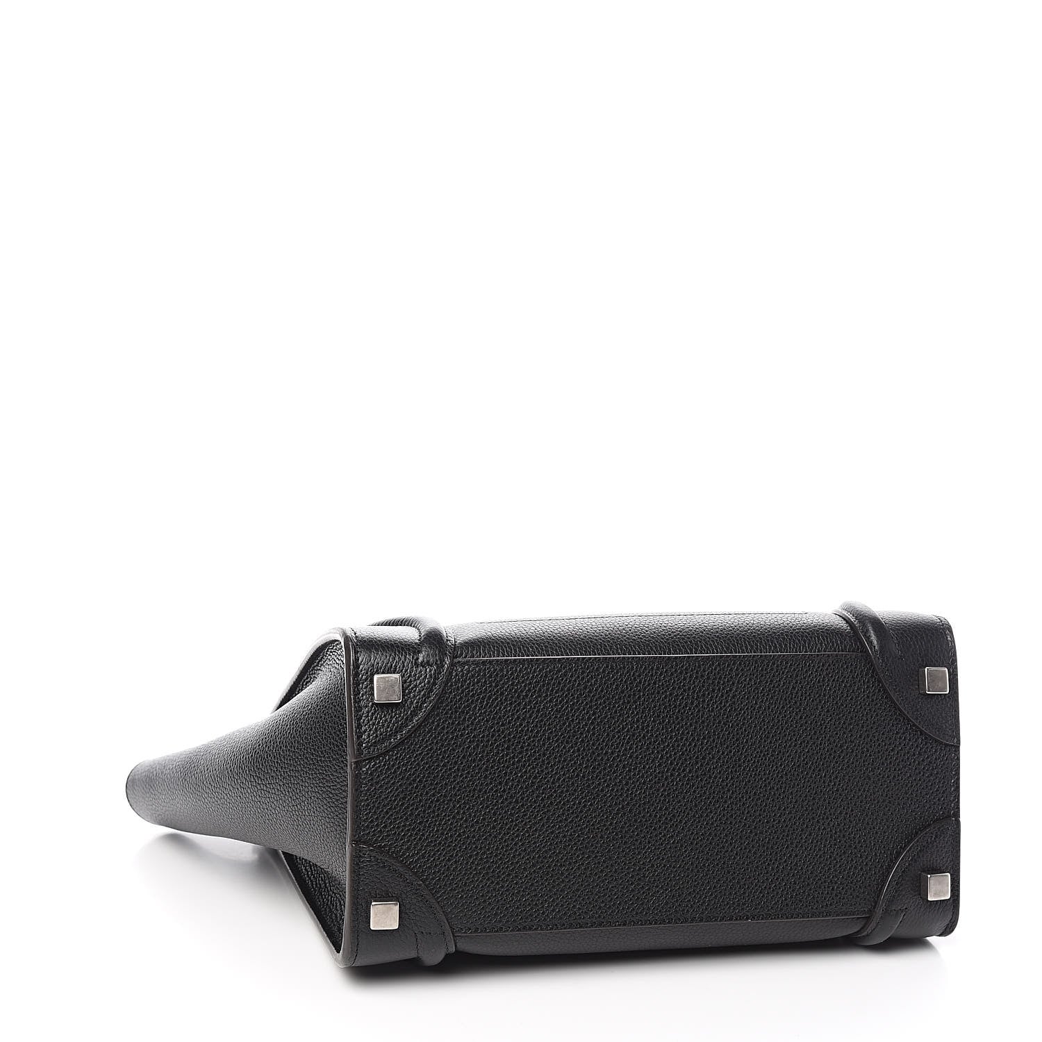 Celine Drummed Calfskin Micro Luggage Black 4 of 10