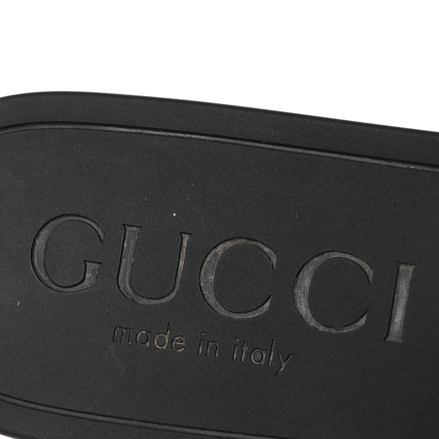 Gucci Rubber Interlocking G Womens Slide Sandals 38 Black 9 of 11