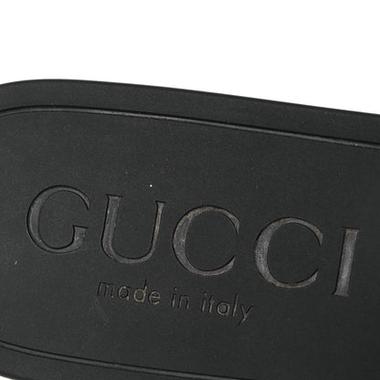 Gucci Rubber Interlocking G Womens Slide Sandals 38 Black 9 of 11