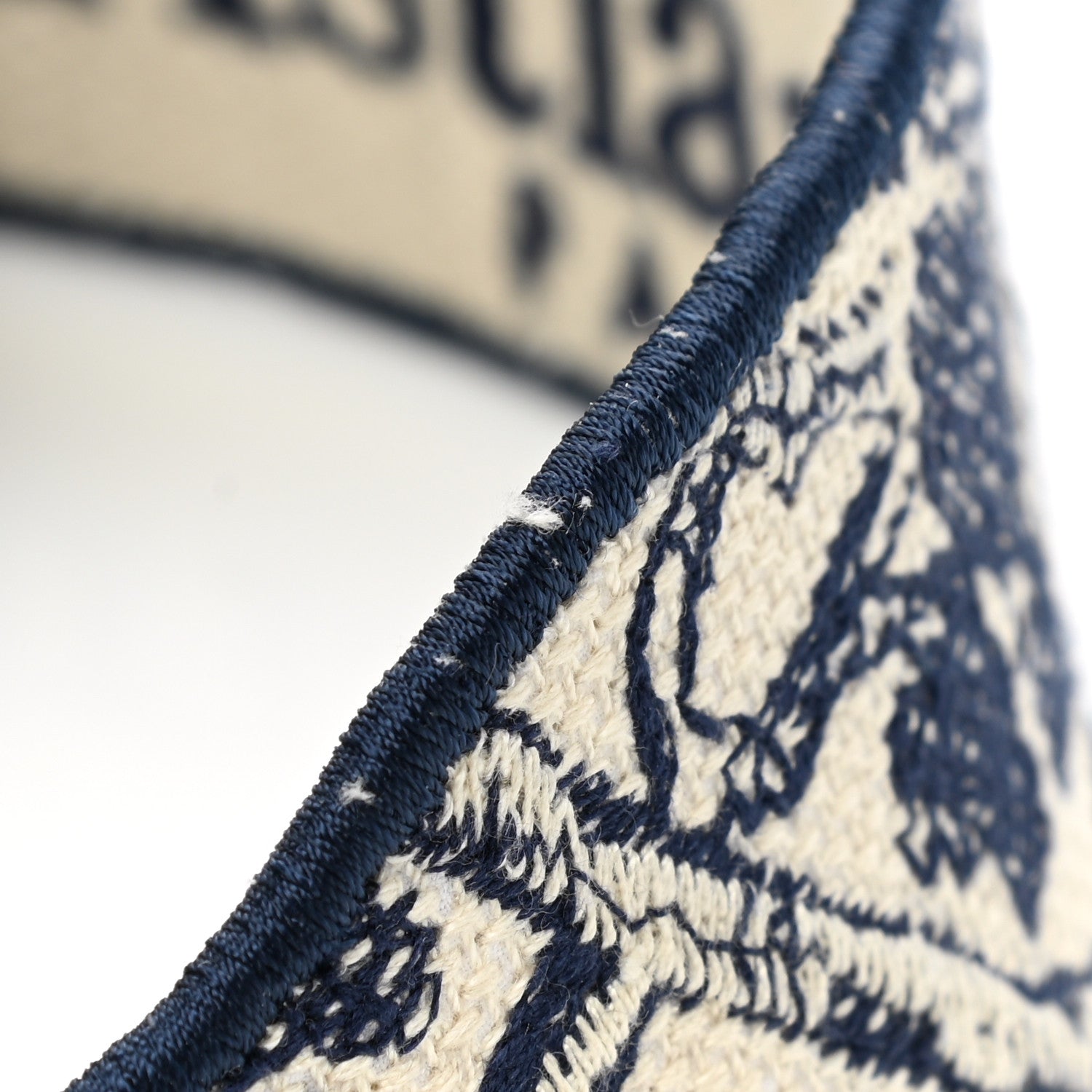 Christian Dior Canvas Embroidered Toile De Jouy Shoulder Strap Blue 6 of 6