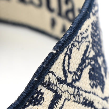 Christian Dior Canvas Embroidered Toile De Jouy Shoulder Strap Blue 6 of 6