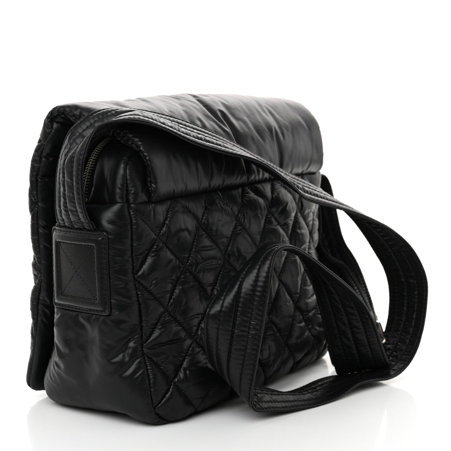 Nylon Small Coco Cocoon Messenger Bag Black